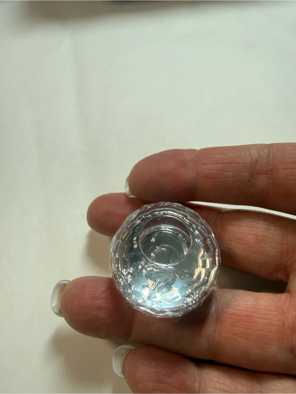 Faceted Clear Crystal-like Cabinet Knob with Polished Silver Base #3 (pk of 3)